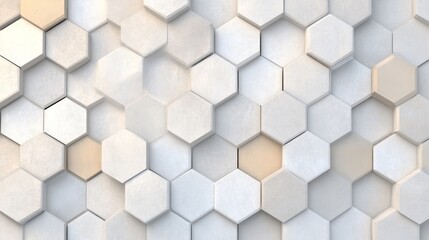 Geometric hexagonal tiles create a captivating textured surface with natural light transitions