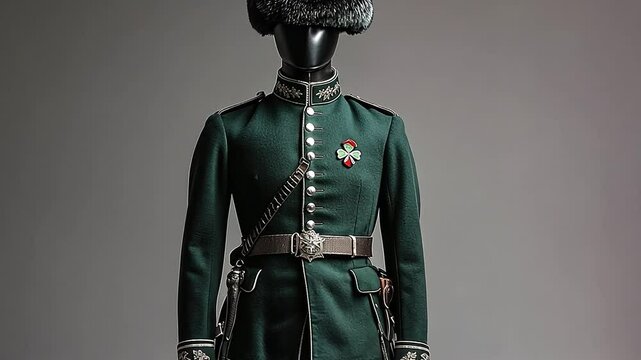 irish guards ceremonial uniform video