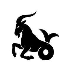 山羊座のシルエットアイコン｜Capricorn Silhouette Icon