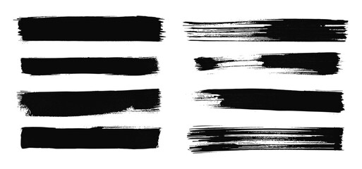 Grunge thick paint line texture, black hand drawn stripes, rough brush strokes, Japanese calligraphy brushstroke, vintage sketch text boxes, artistic ink stroke design, vector illustration.