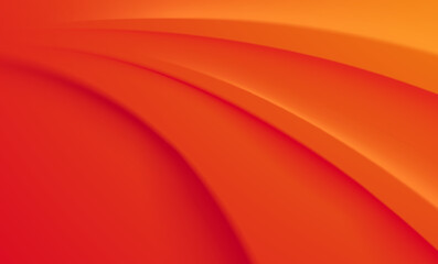 Abstract Orange Wave Background with Smooth Gradient Curves