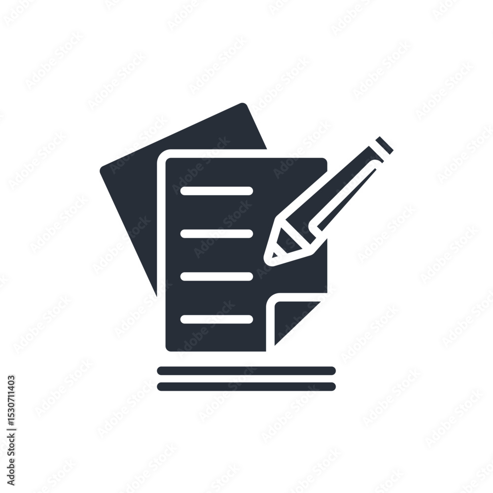 Poster signature icon. vector.editable stroke.linear style sign for use web design,logo.symbol illustration