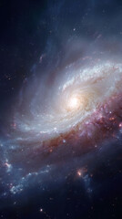 Fototapeta premium 宇宙の銀河の縦型背景 