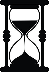 Sand Timer Hourglass Silhouette - Time Measurement Icon