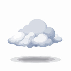 Illustration of Cloudy Sky in Paper Cut Style with Layered Blue Background


