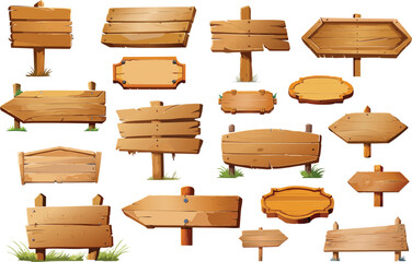 Wooden Signboard Collection - Blank Directional & Plaque Signs

