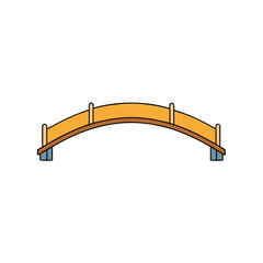 Engineering Cantilever Bridge Illustration