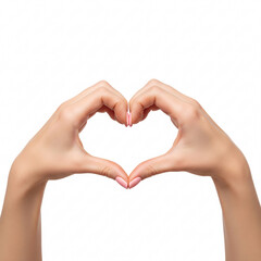 Obraz premium Hands forming a heart shape, creating a symbolic and tender image of love,