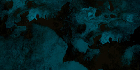 Abstract sea green watercolor hand painted art victor illustration. Dark green painted smoky textured teal color powder explosion. Steam explosion green smoke or fog isolated on black background.