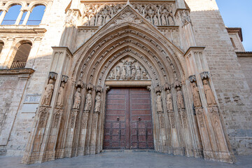 The Cathedral of Valencia looking at the oldest door in the City