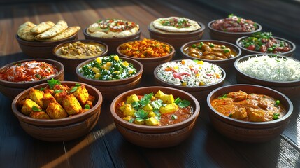 Fototapeta premium A Culinary Journey: Taste the Vibrant Flavors of India!