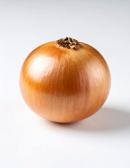 Fresh Brown Onion on White Background