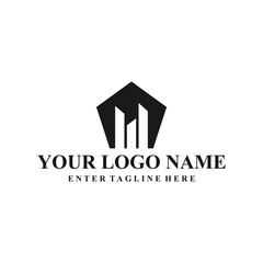 professional building logo, generic building, vector, emblem, symbol, icon, construction, building silhouette, contractor, company, corporate, icon, concept, abstract, illustration, bussines