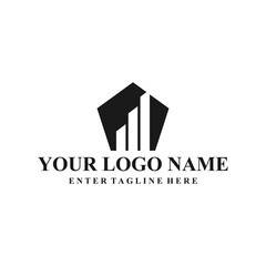 professional building logo, generic building, vector, emblem, symbol, icon, construction, building silhouette, contractor, company, corporate, icon, concept, abstract, illustration, bussines