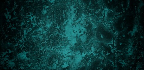 A textured background featuring a deep teal color with a distressed, grunge appearance. The surface shows variations in tone and subtle patterns, creating an abstract and moody aesthetic.