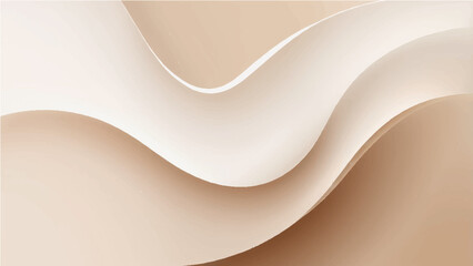 Clean Abstract Wave Background with Curves and Circles in Gray Tones