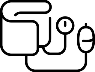 Pressure monitor icon - Editable Stroke SVG, fully scalable.