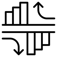 Comparison chart icon vector illustration