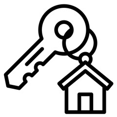 Key handover icon vector illustration