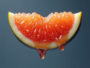 a slice of juicy ripe fruit
