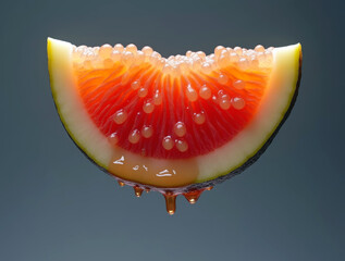 a slice of juicy ripe fruit