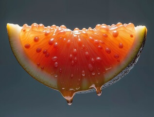 a slice of juicy ripe fruit
