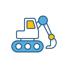 Bulldozer Vector icon