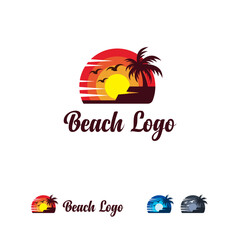 Sunset beach  design.