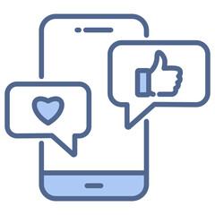 Social Media Blue Icon