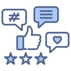 Social Proof Blue Icon