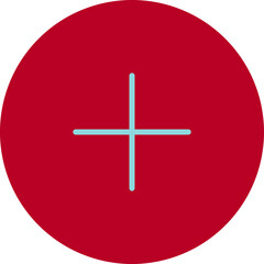 Obraz premium Plus Circle Thin Filled Icon