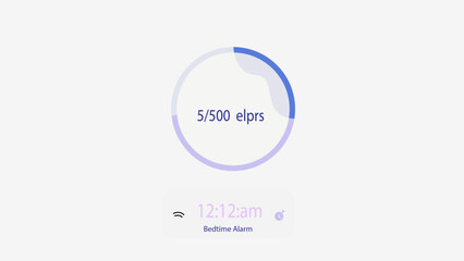 vector illustration of an abstract background with circles Minimal Horizontal Progress UI with Circular Stats and Line Graph – Modern Interface Design
