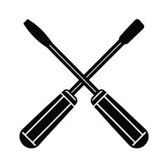 Fototapeta premium Chisel tools vector silhouette