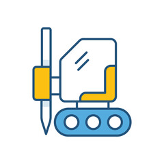 Pile Driver Vector icon
