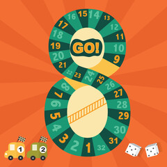 Frame of board game ,Funny frame,snake games,Vector illustrations.