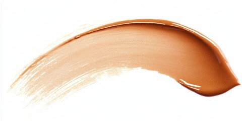 Fototapeta premium Closeup Shot of Foundation Smear Texture, Beauty Product Background in Light and Brown Red Palette