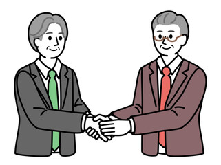 Businessmen shaking hands　握手するビジネスマン 