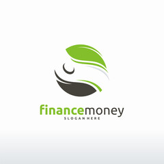 Green and brown  design for a finance .