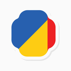 Fototapeta premium Minimal Sticker Pack in Primary Colors with Simple Design