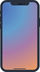 Illustration of a Modern Smartphone with Gradient