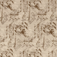 Fototapeta premium multi colored decorated hand drawn rendered traced embraided ornamental all over base background. repeat pattern geometrical texture border ethnic tribal creative design