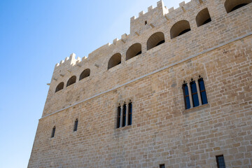 Fototapeta premium Valderrobres Castle and Santa María la Mayor Church in Teruel, Spain, medieval Spanish architecture