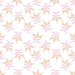 Seamless floral pattern, colorful ditsy print, abstract ornament in retro folk motif. Pretty decorative art botanical design of hand drawn large, small flowers, leaves, wild herbs. Vector illustration