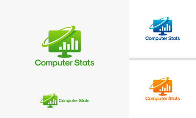 computer stat logo designs concept