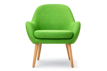 Fototapeta premium Green Modern Armchair on White Background