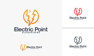 Electricity power logo designs concept