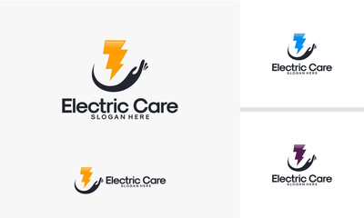 Electric care logo designs concept