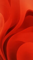 Contemporary wallpaper with flowing red curves and subtle shadows, ideal for adding depth and a vibrant touch.