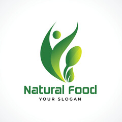 natural eco healthy food logo