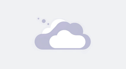 Abstract Cloud Illustration Soft Pastel Colors and Simple Design